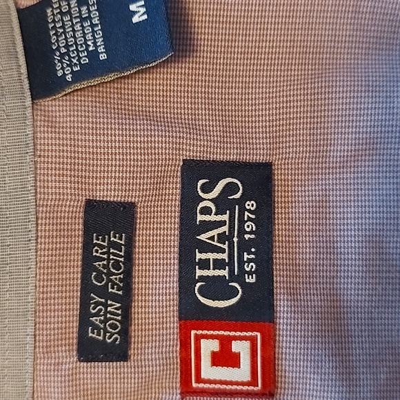 Chaps Est 1978 Men's Button up short sleeve, Medium - Picture 3 of 4